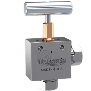 NV2A4H-30K | 1/4" HP Female Needle Valve 2-Way Angle, Stainless Steel - 30K psi - HTX Fluid Power