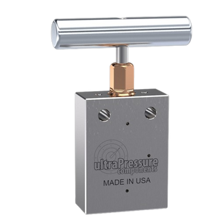 NV2A4M-20K-WO | 1/4" MP Female Needle Valve 2-Way Angle, Stainless Steel - 20K psi - Without Glands & Collars - HTX Fluid Power