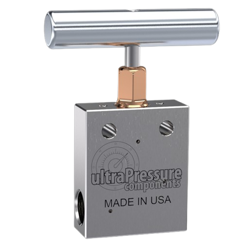 NV2S4M-20K-WO | 1/4" MP Female Needle Valve 2-Way Straight, Stainless Steel - 20K psi - Without Glands & Collars