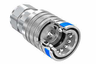 PKK3-08-08C-NPT | Standard push pull connect under pressure coupling, 1/2" body x 1/2" female NPT threads - HTX Fluid Power