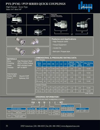 PVS-06-06N | 3/8" Nipple with 3/8" NPTF - HTX Fluid Power