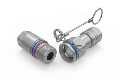 1-3/8" Screw type flat face nipple X 1-3/8" female SAE thread; color code band system with Sleeve Lock