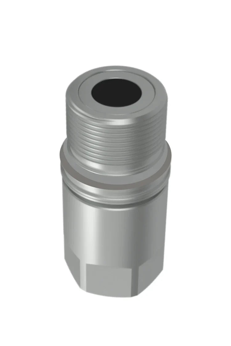 1" Screw type flat face coupler X 1" female SAE thread; Color Code Band System