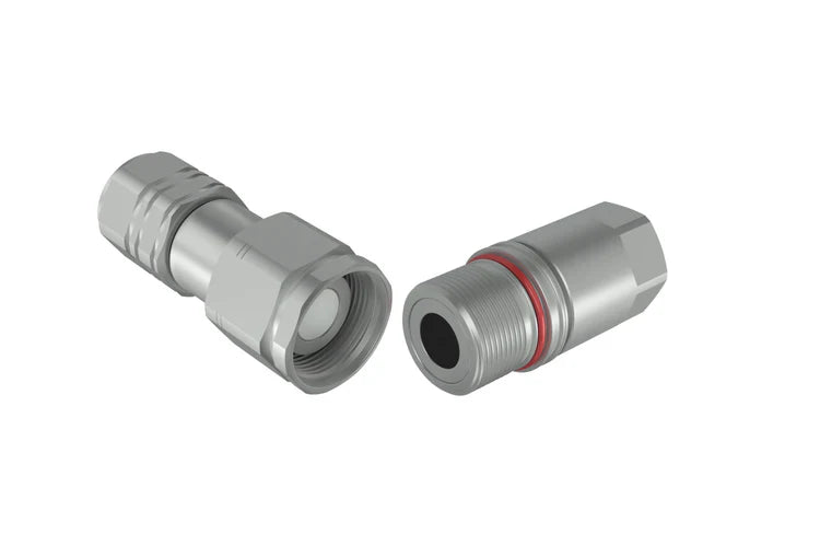 1" Screw type flat face coupler X 1" female SAE thread; Color Code Band System