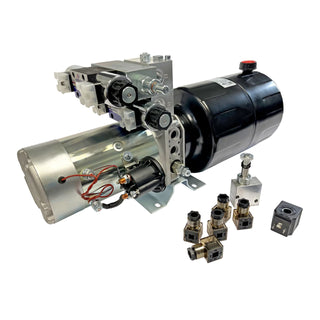 HPU-SP-12VDC | 8 qts steel reservoir snow plow power unit 12V DC double acting