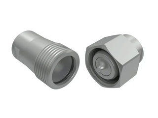 VIV1-24-24N-NPT | 1 1/2" screw type nipple body with 1 1/2" female NPT threads. ( VIV1.3939.013 Z) with Gray Nickel Plating - HTX Fluid Power