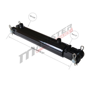 WCL 3x10 | 3" bore x 10" stroke clevis hydraulic cylinder - HTX Fluid Power