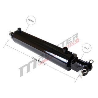 WCL 4x14 | 4" bore x 14" stroke clevis hydraulic cylinder - HTX Fluid Power