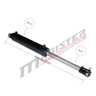 WCL 4x30 | 4" bore x 30" stroke clevis hydraulic cylinder