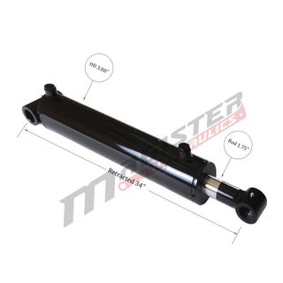 WCT 3.5x24 | 3.5" bore x 24" stroke cross tube hydraulic cylinder - HTX Fluid Power