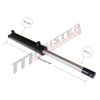 WPE 2.5x20 | 2.5" bore x 20" stroke pin eye hydraulic cylinder