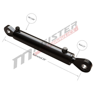 WSE 2.5x10 | 2.5" bore x 10" stroke swivel eye hydraulic cylinder - HTX Fluid Power