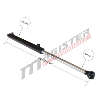 WTG 2x30 | 2" bore x 30" stroke tang hydraulic cylinder