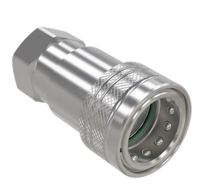 ANV-SS-04-04C-NPT | 1/4" Coupling with NPTF; 316 Stainless Steel - HTX Fluid Power