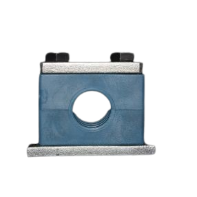 CP1 Heavy, 12.7 mm, 1/2" Tube, carbon steel clamp assembly, consists of: polypropylene cushion set, cover plate, weld plate, metric bolts