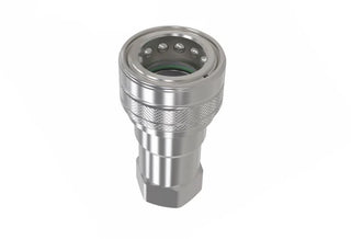 HNV-SS316-04-04C-NPT-V | 1/4" ISO B Coupling 316SS w/ 1/4" NPT Female Threads - HTX Fluid Power
