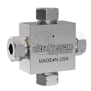 5652-6H | 3/8" HP Cross, Stainless Steel - 60K psi - HTX Fluid Power