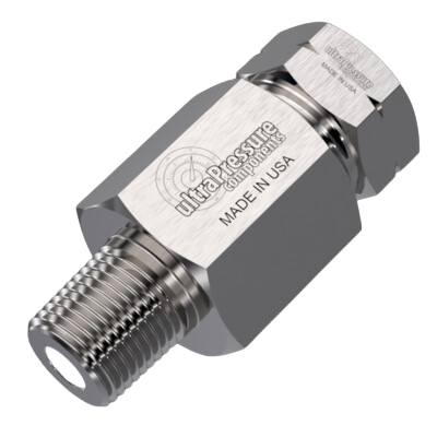 9/16" HP Female x 1/4" Male NPT, Stainless Steel - 15K psi