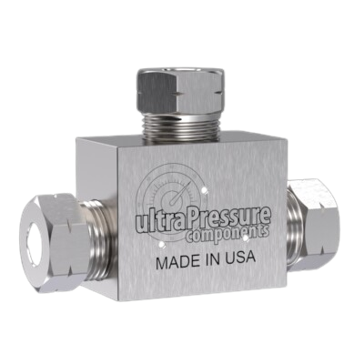 1/4" HP Female Tee, Stainless Steel - 60K psi