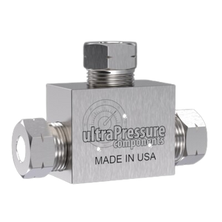 5605-4H | 1/4" HP Female Tee, Stainless Steel - 60K psi - HTX Fluid Power