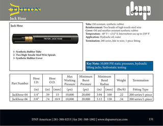 Jackhose-06-Reel | 3/8" Jackhose, 10,510PSI, Reel