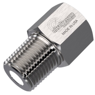 5406-16N8N | 1" Female NPT x 1/2" Male NPT, Stainless Steel - 10K psi - HTX Fluid Power
