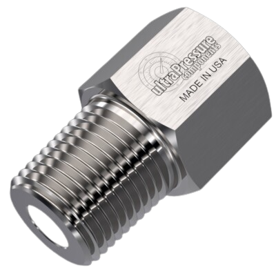 1/2" Female NPT x 1/2" Male NPT, Stainless Steel - 15K psi